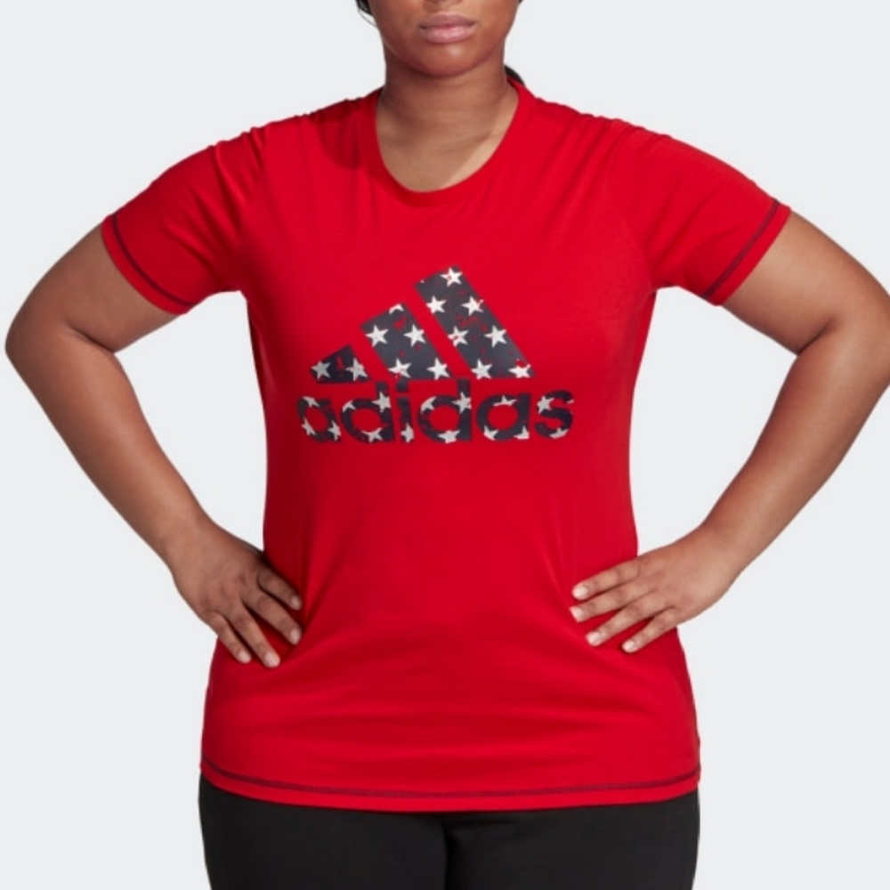 Adidas womens Americana t-shirt size 1X red